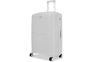 FLYMAX 29" Large Suitcase 4 Wheel Lightweight Luggage Hard Shell Travel Case Hold Check in Fits 23kg - 27kg + 3 Digit Lock Suitcase Large + Telescopic Handle 100 Litre Capacity Grey