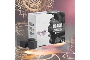 Al Duchan - 10 KG Premium Kohle Black 28er | Naturkohle aus Kokosnussschalen | Hochwertige Kokos Coal Cubes | BBQ und Grillkohle Briketts