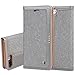 Produktbild HARRMS Apple iPhone 6Plus /6s Plus 5,5" Leder Hülle Flip Case Handytasche und Brieftasche mit Standfunktion Kredit Karten Fach mit Unsichtbarem Magnet,Grau