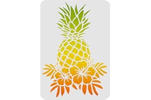 FINGERINSPIRE Ananas Pochoir 29,7 x 21 cm Réutilisable Ananas Peinture Pochoir Ananas Pochoir pour Peinture Fruits Pochoir pour Peinture sur Bois Carrelage Papier Tissu Sol Mur