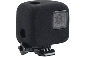 HLEESH Foam Windshield Housing Windslayer for GoPro Hero 7/6/5 Black - Windscreen Noise Reduction Cover for Outdoor Audio Video Recording