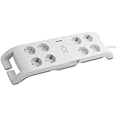 Philips SPN3080B/10, &Ccedil;oklayıcı, 900J 8'li Akım Korumalı 2m, Beyaz