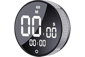 Foydream Magnetico Timer da Cucina, Digitale Timer con Display a LED Intelligente USB Ricaricabile per Cucinare Uovo Palestra Studio Sui Bambini Lavoro