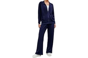 Terecey Tuta Sportiva Donna Completa 2 Pezzi Tuta Invernale Ginnastica Elegante Tute Ginnastica Felpata Casual Abbigliamento per Jogging Correre Fitness S-XXL