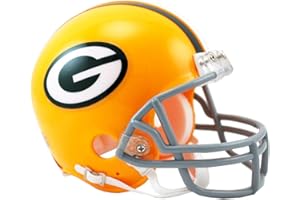 Riddell Helmet, Casco Replica Mini Throwback Unisex, Green bay Packers, 7.5" x 6.5"