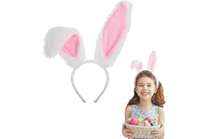 ZSTNPP Plush Bunny Ears Hairbands, Easter Rabbit Ears Headband, Cute Cosplay Costume Fancy Dress Up Accessories, Easter Party Favor Costume Decoration