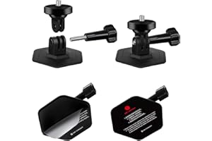 K&F CONCEPT 2PCS Soporte Adhesivo Flexible para Casco para GoPro Hero13/12/11/10/9, dji Osmo 360, Action 3/4/5 Pro, para Insta360 X5 X4 X3, Accesorios de Cámara de Accion, Soporte Adhesivo Pegatina