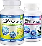 Garcinia Cambogia and Colon Cleanse DetoxTM Combo - UK Manufactured High Quality Dietary Supplement - UK's Best Selling Garcinia Cambogia - Up to Two Month Supply Garcinia Dietary Supplement Course - Great Value Order Today (60x Garcinia Cambogia + 60x Colon Cleanse Detox)