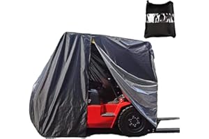 UCARE Gabelstaplerabdeckung für Regen 420D Oxford Gabelstaplerabdeckung Wasserdicht Strapazierfähig Universal Sitzbezug Gabelstapler Baldachin Möbelbezüge Passt auf alle Hebebühnen