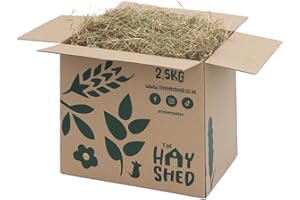 The Hay Shed Premium Meadow Hay - Long Stem Meadow Hay for Small Pets – Barn Dried, Dust Free, High Fibre, Natural Feeding grass for Rabbits, Guinea Pigs, Hamsters, Chinchillas – 5kg