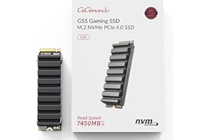 GiGimundo GS5 2TB PCIe Gen4 NVMe M.2 PS5 SSD Interno Gaming con Disipador, 3D Nand TLC Good-Die, hasta 7450 MB/s, Compatible con PlayStation 5, Ordenador de Sobremesa, Disco Duro SSD