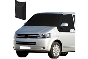 EZGETOP Osłona przeciwsłoneczna na przednią szybę samochodu, zamiennik do T5, Heavy Duty 600D Oxford Blackout, ochrona przed słońcem, osłona przedniej szyby z ochroną przed promieniowaniem UV, wodoszczelna, ochrona przed mrozem