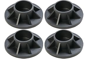 QOXEZY Metal Frame Stand Pool Home Swimming Pool Replacement Base Cap Vertical Leg End Cap For Intex, Black Base, Plastic(4 PACK)