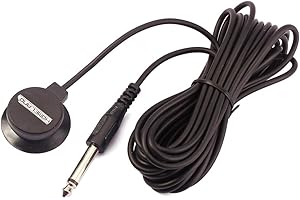 Alnicov Mini trasduttore per microfono a contatto con pickup piezoelettrico con spina di uscita da 1/4 e cavo da 3 metri per chitarra acustica Violino Banjo Mandolino