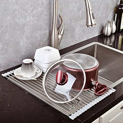 Amazon.co.uk round sink drainers Dish Drainers / Racks & Holders