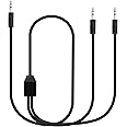 CERRXIAN 6.5FT 3.5mm to Dual 3.5mm Audio Cable,1/8 TRS male to 2 male Y Splitter Adapter For Smartphone, Computer,Mp3,Earphone,Speakers