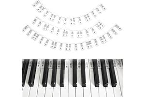 MKEMKA Abnehmbare Klaviertastatur-Notenetiketten Piano Notes Guide For Beginner 88-Key Full Size Piano Keyboard Note Labels For Learning