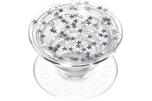 PopSockets: PopGrip - Rozkładany uchwyt i podstawka do telefonów oraz tabletów z wymiennymi krążkami PopTops - Glitter Star Fire