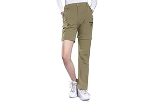 Hiauspor Pantaloni Trekking Donna Estivi Convertibili Montagna Escursionismo Leggeri con Zip off Pantaloni ad Asciugatura Rapida Elasticizzati UPF 50+