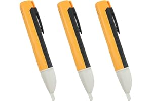 PRVCFZ 3 PCS Voltage Tester Pen, Volt Stick, Electric Tester Pen, Non Contact Voltage Tester Pen with Flashlight and Buzzer Voltage Detector Pen Tester Range 90v to 1000v with LED Flashlight