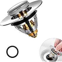 Tappo Scarico Lavabo Cromato 66 Mm - Con Meccanismo Click-Clack, Per Lavelli Bagno - Foto 11