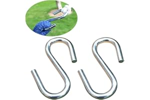 Akemaio 2 pièces en métal Robuste S Crochets pour hamac, hamac Ultra épais en Forme de S Crochets pour l'extérieur hamac