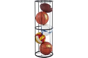 RAINMAE Ball Storage Rack, Football Stand, Ball Storage Garage, Ball Holder, Sports Equipment Storage For Garage, Basketball Organizer Rack Sports Gear Storage Indoor 33x97.5cm