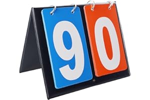 DNDGDLUA Tabellone segnapunti per sport, tabellone segnapunti portatile, per pallacanestro, calcio, badminton, baseball per competizioni, 2 cifre