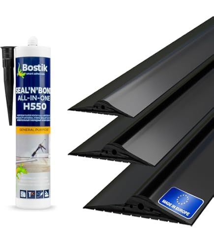 1,5 cm hoge garagedeurdrempelafdichtingsset 3,73 m lengte 1,5 cm hoge garagedeurdrempelafdichtingsset 3,73 m lengte