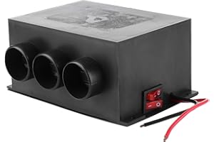 LYRLODY Destornillador de calentador de coche de 300 W, calentador portátil de invierno de 3 agujeros, eliminación de niebla de parabrisas, PVC aleación de aluminio PTC calefacción de cerámica 12 v para