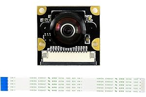 Waveshare IMX219-200 Camera Applicable for NVIDIA Jetson Nano Developer Kit Compute Module 3/3+, 8 Megapixels 200° FOV Suits for AI Projects Face and License Plate Recognition Road Mark Detection