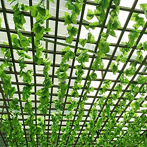 Girlande mit künstlichen Weinranken/Efeublättern, 25 Meter, Grün - 5