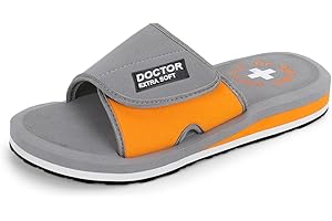 DOCTOR EXTRA SOFT Men's Care Orthopaedic and Diabetic Adjustable Strape Super Comfort Dr Sliders Flipflops and House Slippers