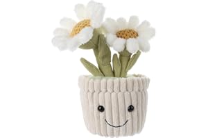 Apricot Lamb Plüschtier Pflanze Daisy Gänseblümchen Plüsch Spielzeug Plüsch Blume Gänseblümchen Puppen Spielzeug für Kinder und Baby weich & waschbar