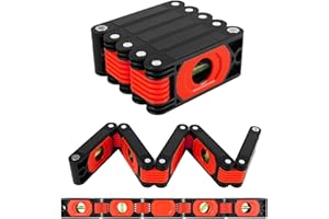NS JUVYIG N&S Juvyig Outil de niveau pliable multifonction – Outils de mesure multi-angles pour le travail du bois – Règle de nivellement précis dans n'importe quelle position avec aimant (ABS)