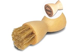 ‎FIBERTEC Fibertec Auftragsbürste für Schuhwachs aus Buchenholz und Schweineborsten, klein