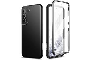 SURITCH Samsung Galaxy S22 360 stopni, miękki zderzak integralny, odporny na wstrząsy etui ochronne z przodu i z tyłu etui Samsung Galaxy S22 5G 6,1 cala (czarny)