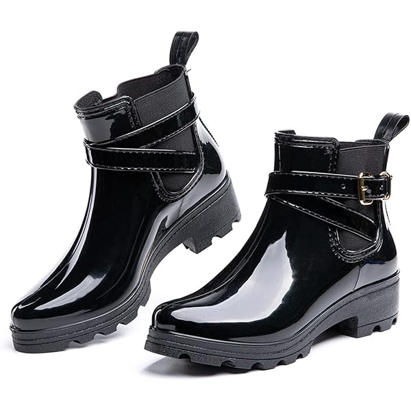 Hitmars Chelsea Rubberlaarzen voor dames, halfhoog, kort