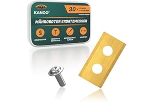 kanoo® Cuchillas para robots cortacésped, 30 cuchillas de repuesto de titanio para el cortacésped Worx Landroid - cuchillas de alta calidad - láminas de recambio para cortacéspedes robóticos