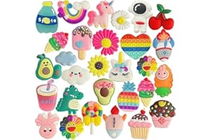 YQ-BEST 30 PCS Random Shoe Charms for Clog Shoes Decoration, Shoe Decoration Charms Bracelet Wristband Party Favors Gifts Boys Girls Kids Adults