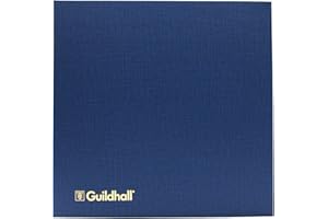 Exacompta - Ref 51/10Z - Guildhall - Account Book, 298 x 305mm, 10 Cash Column, 80 Pages of 95gsm Ledger Quality Paper, Hardback Blue Vinyl Cover, Traditionally Sewn