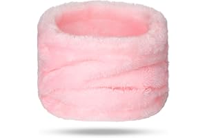 Neer Scaldacollo in Pile Spessa Sciarpa per Collo in Peluche Sciarpa a Tubo Termiche Invernali per Bambini 1-5 Anni, Rosa