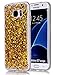 Produktbild Samsung Galaxy S7 Edge/G935F/S7 Edge Duos Hülle Glitzer [Gold] ISENPENK Durchsichtig Samsung Galaxy S7 Edge/G935F/S7 Edge Duos with dual-SIM Hülle Silikon Transparent,Ultra Slim TPU Liquid Glitter Glänzend Bling Fließen Flüssig Flüssigkeit,Schutzhülle Muster Handy Hülle Tasche