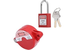 KIMISS Sécurité de Verrouillage de Vanne, Pompe à Eau dispositif de Verrouillage, Compteur D'eau à Gaz liquéfié Domestique Cadenas pour Prise de Cordons électriques Commutateur