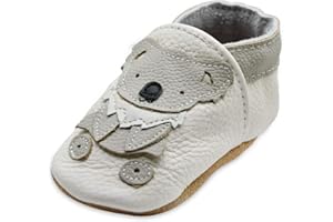 iEvolve Baby Leather Shoes Soft First Walker Shoes Crib Shoes Moccasins for Toddlers