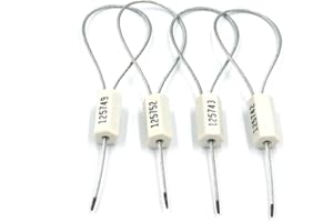 COCOLELE 100pcsNumbered Security Cable Seals Tamper Proof Steel Wire Cable Tags Pull-Tite Trailer Seals Cable Ties-Strap(White)