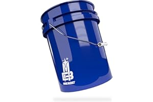 MAGIC BUCKET | Seau de lavage pour voiture à la main bleu | 5 US GALLONEN env. 20 litres | Compatible avec Grit Guard, Detail Guardz Dirt Lock, Chemical Guys Dirt Trap, Gamma Lids Couvercle