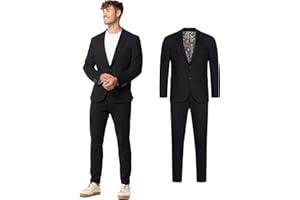 JEFF Herren JFEzra Set Anzug 2-teilig Sakko Hose Bundle | elastischer Herrenanzug Regular Fit für Männer