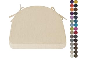 Lsjoaw 1 Pieza Cojines para Sillas Cojín,Cojines para sillas de Comedor sillas de Jardin 43X42X40X8cm Sillas Cocina Decorativo de Asiento sillas Mimbre Asientos Fundas Lavables,Beige