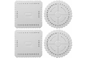 LKTFATD 4 PCS Braiding Disk Round and Square Foam Disks Set Versatile Beading Cord Braiding Plate for Craft Lovers Handmade DIY Bracelet Jewelry Knitting Tool